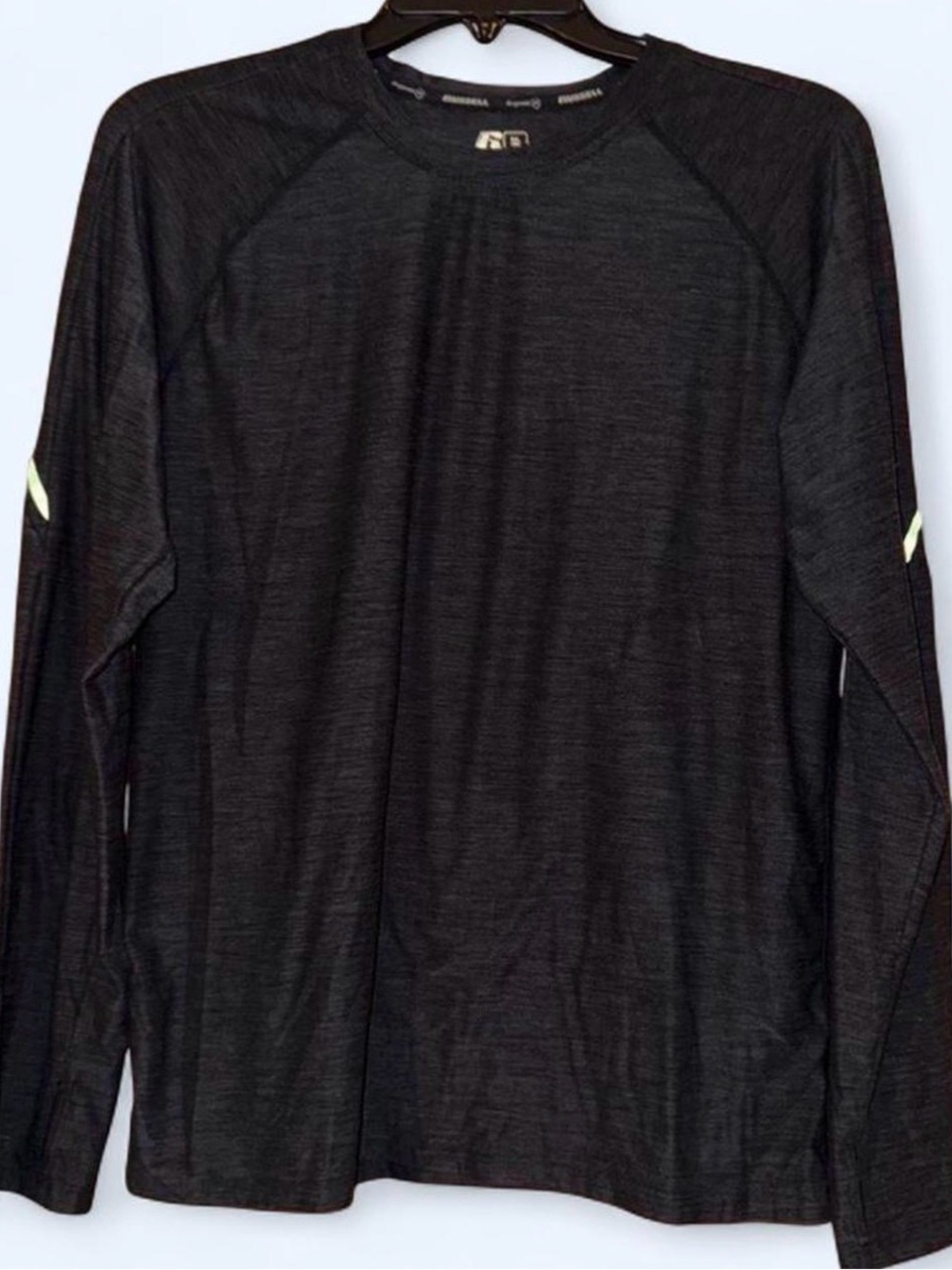 Russell Athletic Black Long Sleeve Tee Performance Fabric